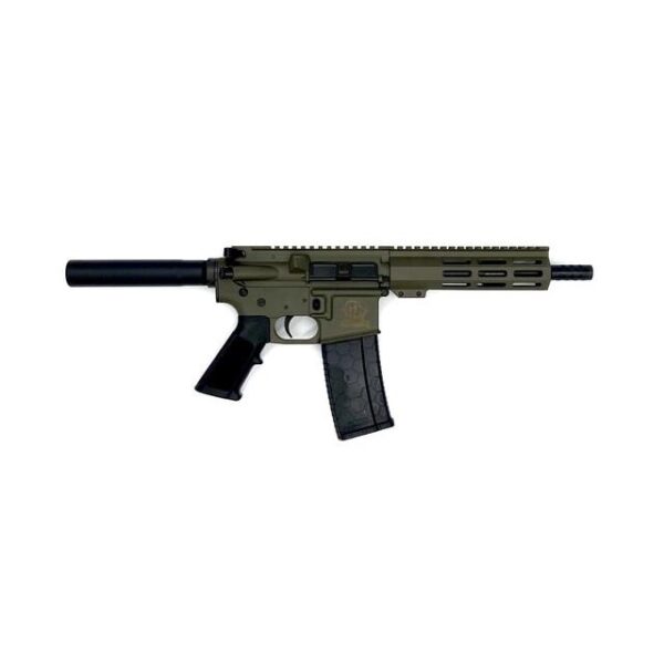 Great Lakes AR-15 Pistol .223 Wylde 30rd Magazine 7.5″ Nitride Barrel OD Green