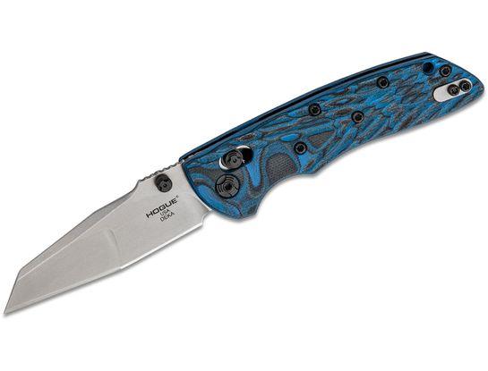 Hogue Deka ABLE Lock Folder: 3.25″ Wharncliffe Blade – Tumbled Finish G-Mascus Blue Lava G10 Frame
