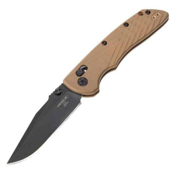 Hogue Deka Manual Folder Knife 3 1/4″ Clip Point Blade FDE