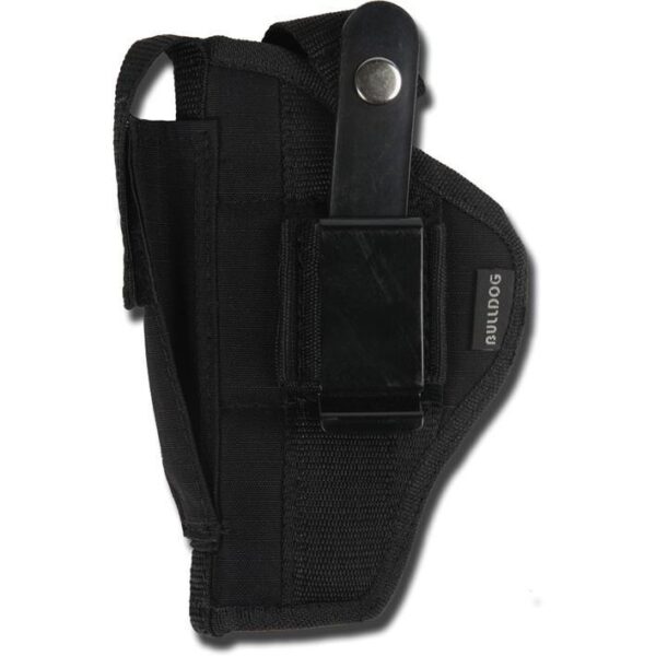 Bulldog Extreme Handgun Holster with Belt Loop and Clip for 1911 Style with Up to 5″ Barrel Black Ambi