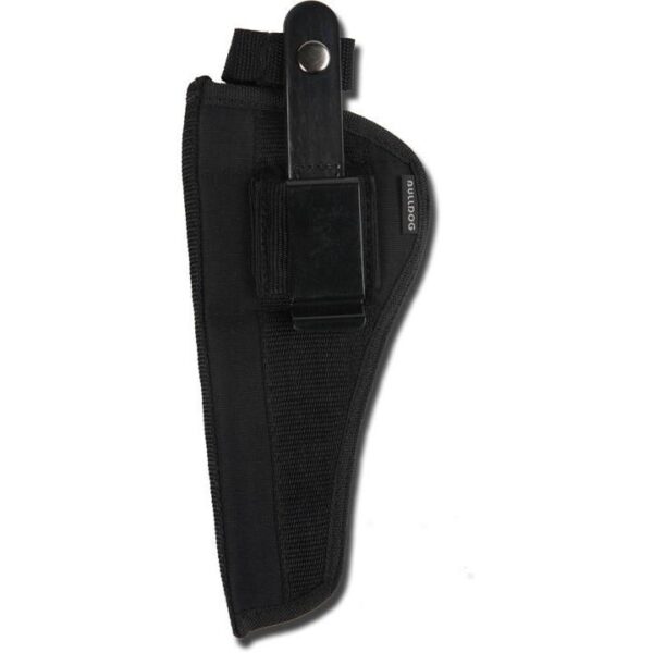 Bulldog Extreme Handgun Holster with Belt Loop and Clip for Large Frame Revolvers with 5-6″ Barrels Black Ambi
