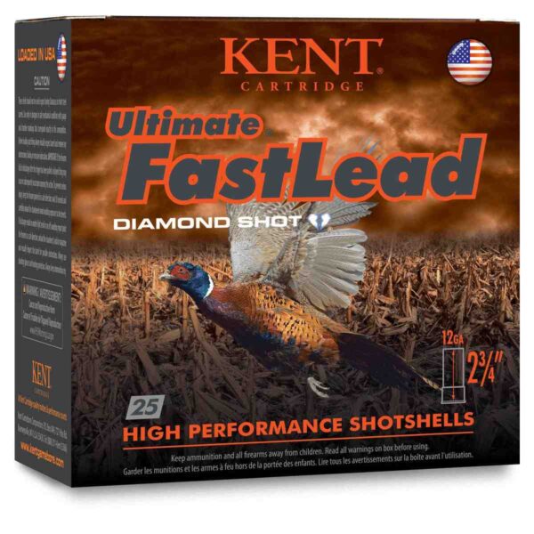 Kent Ultimate Fast Lead Shotshells 12 ga 2-3/4″ 1-3/8oz 1475 fps #5 25/ct