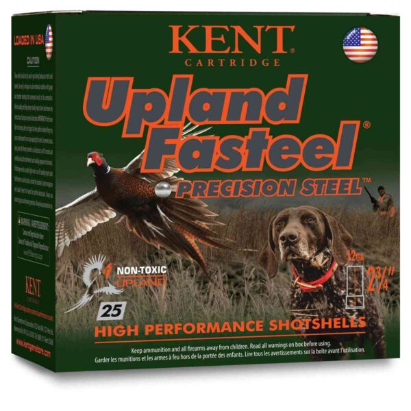 Kent Upland Fasteel Shotshells 12 ga 2-3/4″ 1-1/8oz 1400 fps #7 25/ct