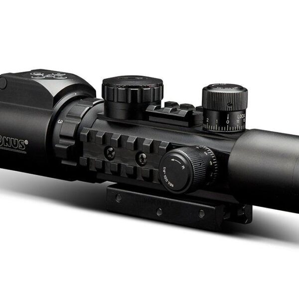 KONUSPRO AS34 Rifle Scope – 2-6x28mm 34mm SFP Engraved/Illum Mil-Dot Black Matte