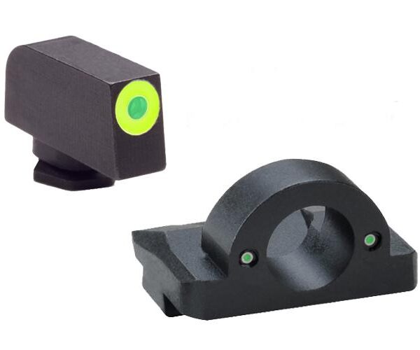 Ameriglo Ghost Ring Night Sight Set for Glock Models 17.19.26 – Green Outline