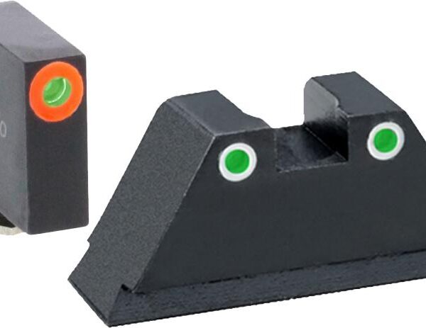 Ameriglo Green Tritium Round Outline Orange .315/White .392 for Glock Tall Suppressor