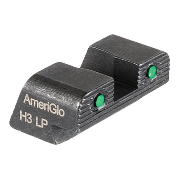 Ameriglo Tritium 2-Dot Handgun Night Sights .240″ Square Notch with Serration Hellcat OSP Green with Black