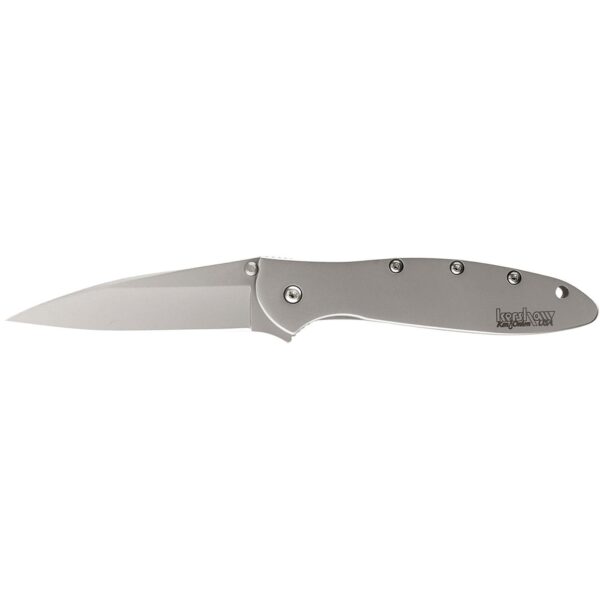 Kershaw Ken Onion Leek Folding Knife 3″ Drop Point Blade Silver