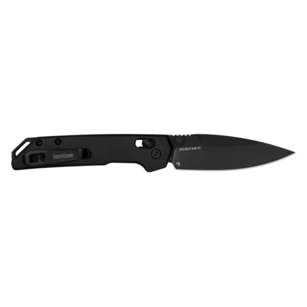 Kershaw Mini Iridium Folding Knife 3″ Spear Point Blade Black