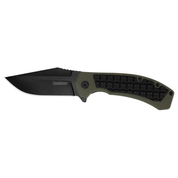 Kershaw Faultline Folder Knife 3″ Drop Point Blade Olive