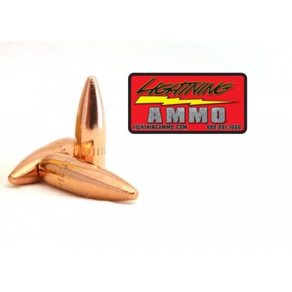 Lightning Ammo Rifle Bullets .22 Cal .224″ 55 gr FMJ-BT w/c  500/ct Box