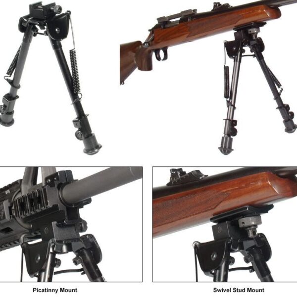 Leapers Tactical Op Bipod Tactical/Sniper Profile Adjustable Height – 8-12.5″