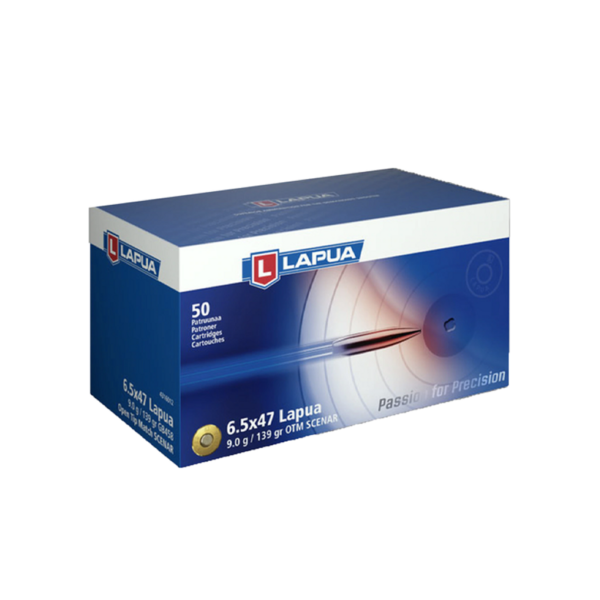 Lapua Rifle HPBT Ammo 6.5×47 139gr 2690 fps 50/ct