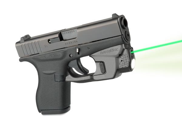 LaserMax CenterFire Light & Laser w/GripSense for Glock 42/43 – Green