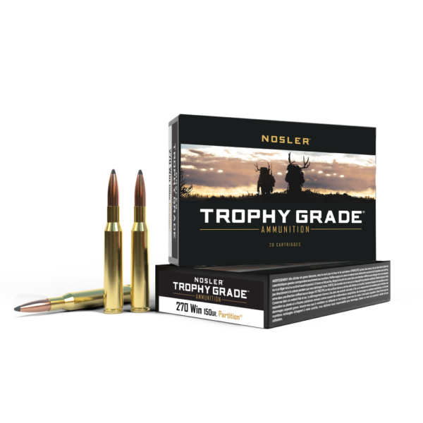 Nosler Trophy Grade Rifle Ammunition .270 Win 150 gr PSP 2800 fps 20/ct