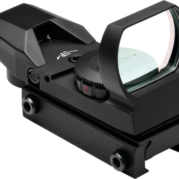 NcStar Red & Green Reflex Sight with 4 Reticles and QR Mount – Black