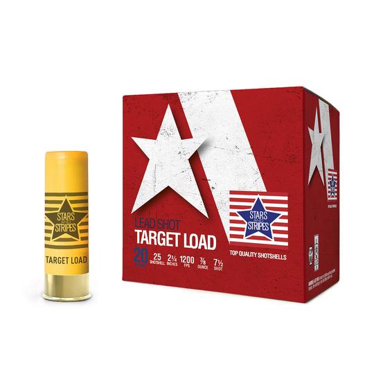PPU Stars & Stripes Target Shotshells 20ga 2-3/4″ 7/8oz 1200 fps #7.5 25/ct