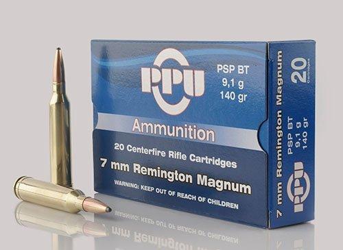 PPU Rifle Ammunition 7mm Rem Mag 140 gr PSP 2600 fps – 20/ct