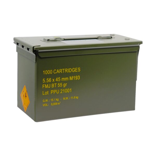 5.56×45 RangeMaster FMJBT 55gr Metal Can 1000 Rounds