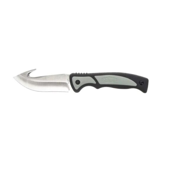 Old Timer Trail Boss Gut Hook Fixed Knife 3 7/10″ Blade Black