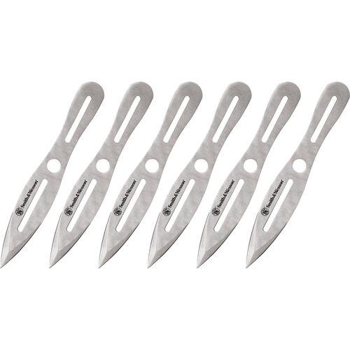 Smith & Wesson 6 8″ Throwing Knives 4 1/4″ Blade Silver