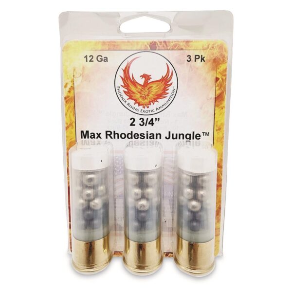 Reaper Defense Exotic Ammo Rhodesian Jungle Shotshells 12 ga 2-3/4″ 1150 fps  #4/#2/00 3/ct