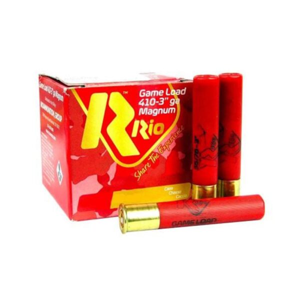 Rio Heavy Field Shotshells .410 ga 3″ MAX 1 1/16 oz #8 1150 fps 25/rd