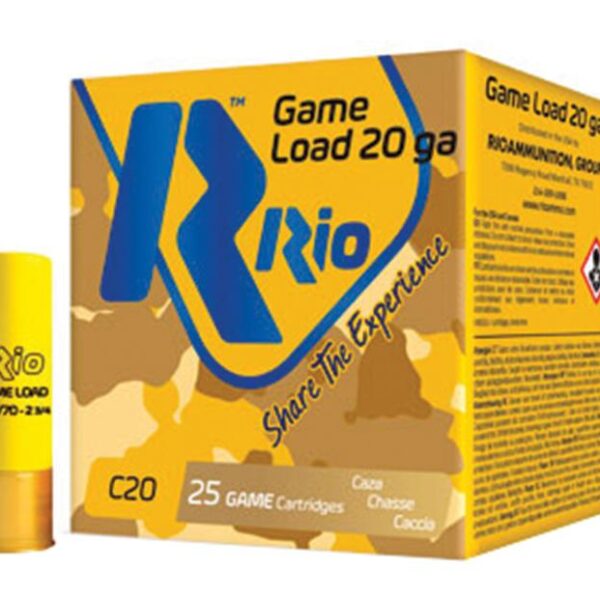 Rio Field Low Recoil Shotshells 20 ga 2-3/4″ 1oz #7.5 1180 fps 25/ct