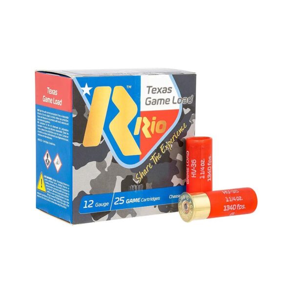 Rio Texas Game Load 36 HV Shotshells 12 ga 2-3/4″ 1-1/4oz 1340 fps #7.5 25/ct
