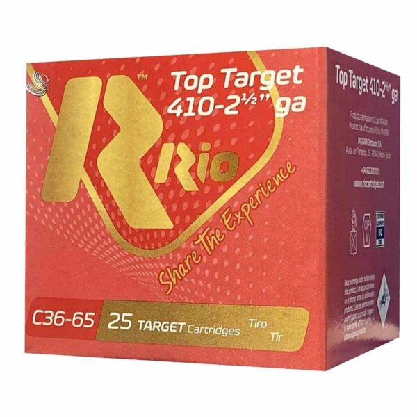 Rio Top Target Shotshells 410ga 2-1/2″ 1/2oz 1200 fps #8 25/ct