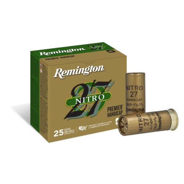 REMINGTON PREMIER NITRO 27 TARGET 12 ga 2 3/4″ HDCP 1 1/8 oz #7.5 1235 fps 25/ct