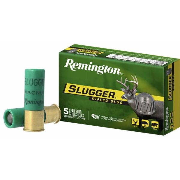Remington Slugger Rifled Slug 12 ga 3″ MAX 1 oz Slug 1760 fps 5/ct