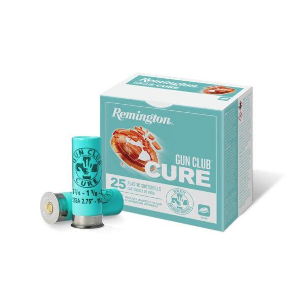 Remington Gun Club “Cure” Shotshells 12 ga 2-3/4 in 1-1/8 oz #8 1145 fps 25/ct