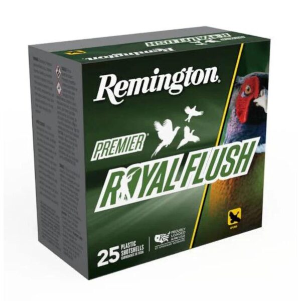 Remington Premier Royal Flush Shotshells 12ga 2-3/4″ 1-1/4oz 1550 fps #6 25/ct