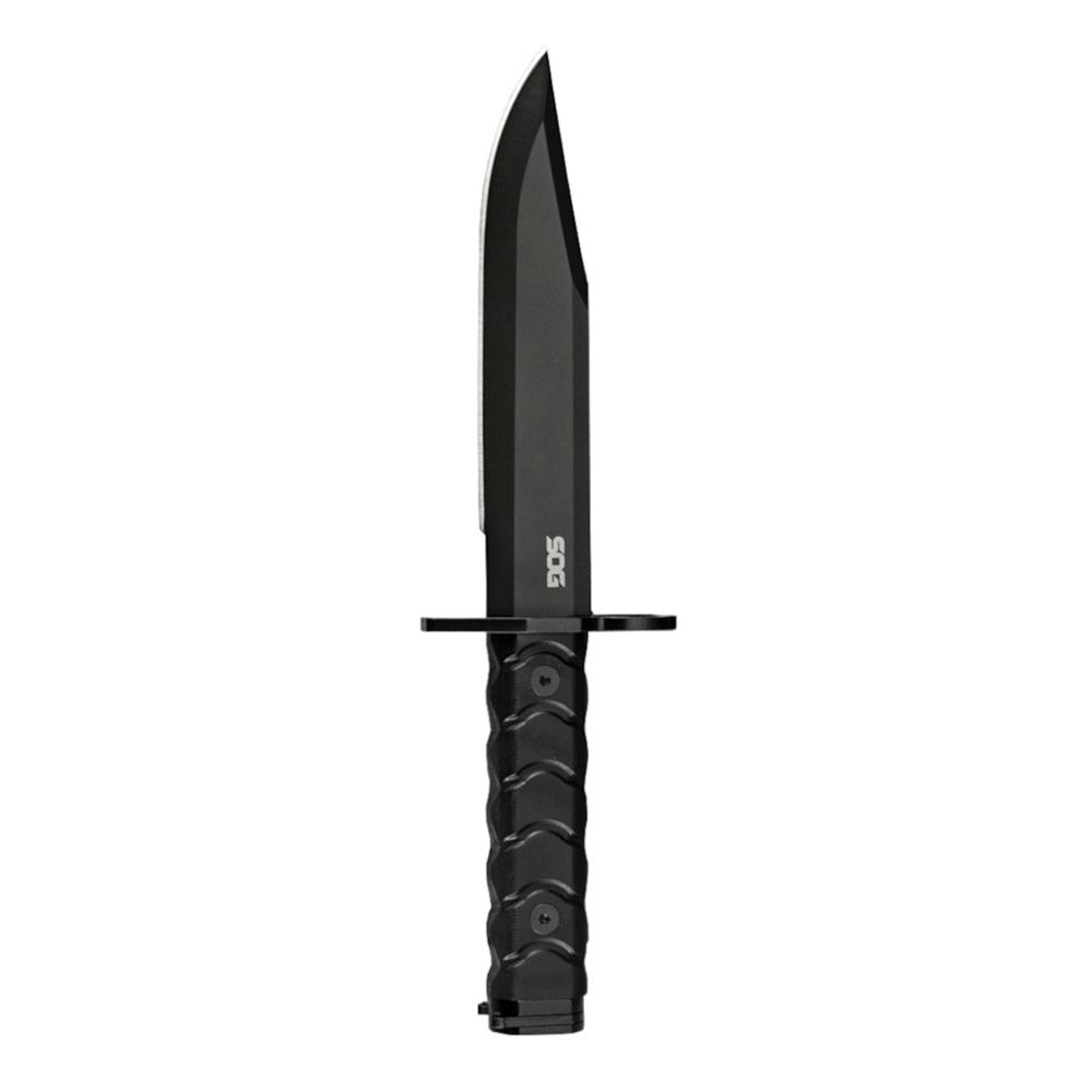 SOG Knives BAR15C Clip Point Bayonet Fixed Knife 7-1/10" Clip Point Blade Black Box