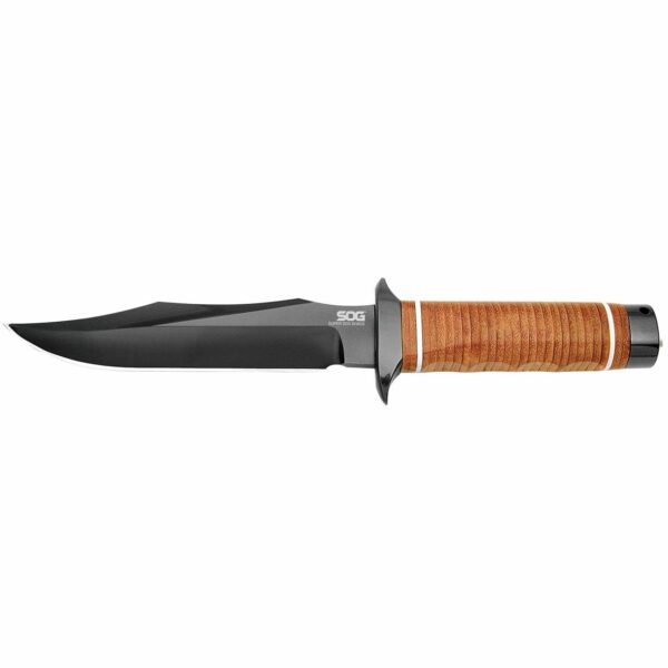 SOG Super SOG Bowie Knife 7.5″ Blade Brown Leather