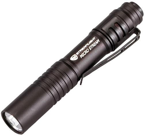 Streamlight MicroStream Alkaline Battery-Powered LED Pen Light –  White LED Black