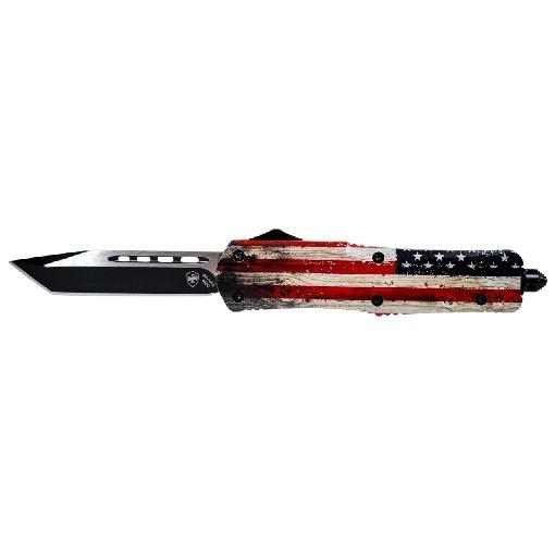 Templar Knife Large Knife 3-1/2″ Tanto Blade Wood US Flag