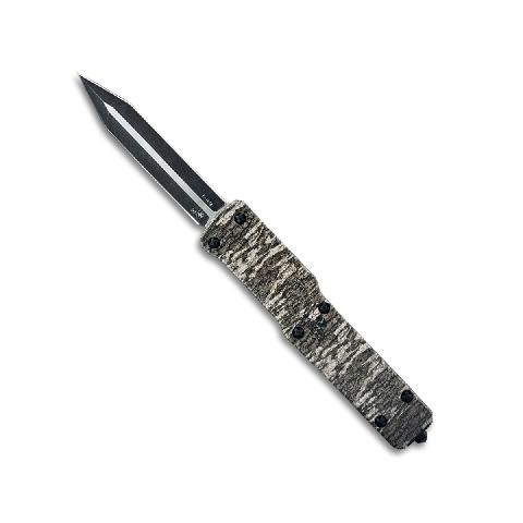 Templar Knife Premium Large Zinc Weighted Knife 3-1/2″ D2 Dagger Blade Mossy Oak Bottomland