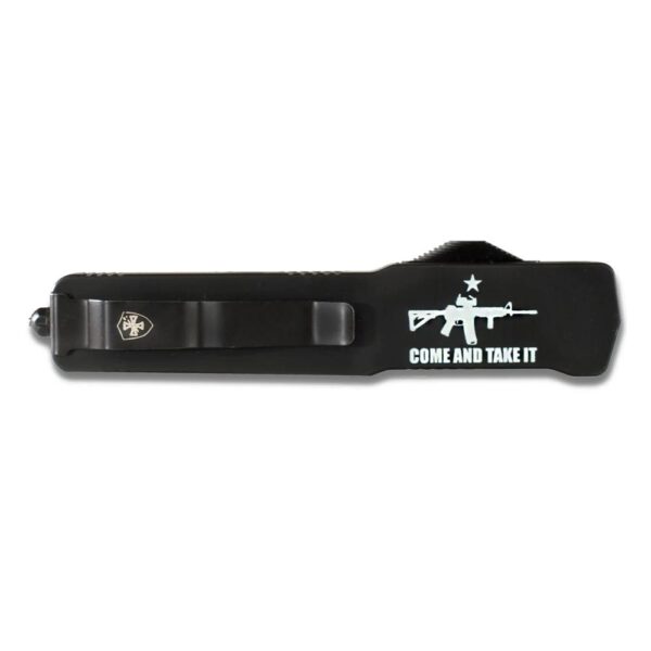 Templar Knives Premium Weighted Come and Take It Slim Knife 3-1/8″ Drop Point Blade Black