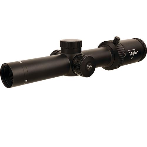 Trijicon Credo 1-4×24 (SFP) 30mm Rifle Scope w/Red MRAD Ranging Low Capped Adjusters
