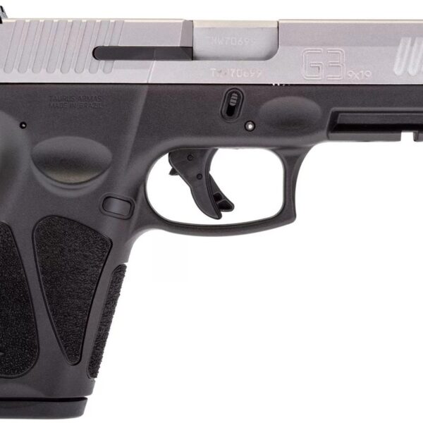 Taurus G3 Matte Stainless Handgun 9mm Luger 15rd Magazines 4.0″ Barrel Steel Sights