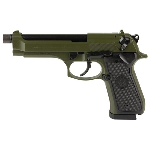 Beretta 92FS Handgun 9mm Luger 18rd Magazines (2) 5.1″ Threaded Barrel OD Green