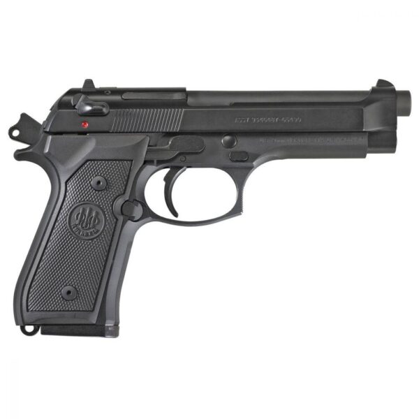 Beretta M9 9mm Pistol DA/SA 4.9″ Barrel 10 +1 Rd Blued Black