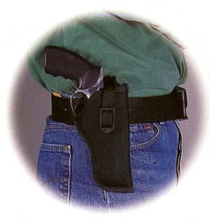 Uncle Mike’s Sidekick Hip Holster for 4-1/2″ – 5″ Barrel large autos open end in Black Right Hand