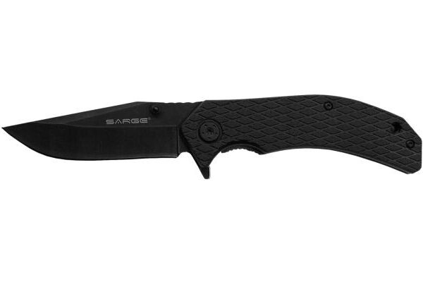 Sarge Knives Shadow – Stonewashed Swift Assist Folding Knife