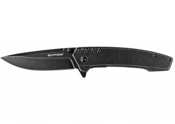 Sarge Knives Stone – Stonewash Frame Lock Folder