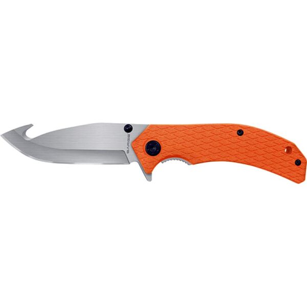 Sarge Knives Mojo Adrenaline Folding Knife 3-1/2″ Gut Hook Blade Orange