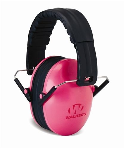 Walker’s Game Kids Folding Passive Ear Muffs-Pink