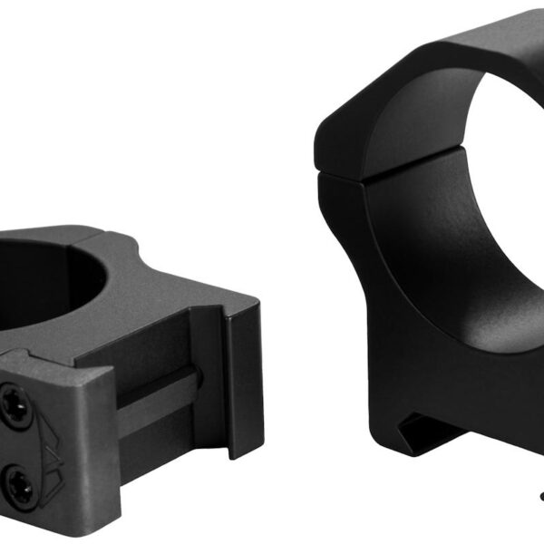 Warne 2-Piece Maxima Horizontal Fixed Scope Rings 30mm PA High – Matte Black
